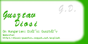gusztav diosi business card