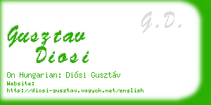 gusztav diosi business card
